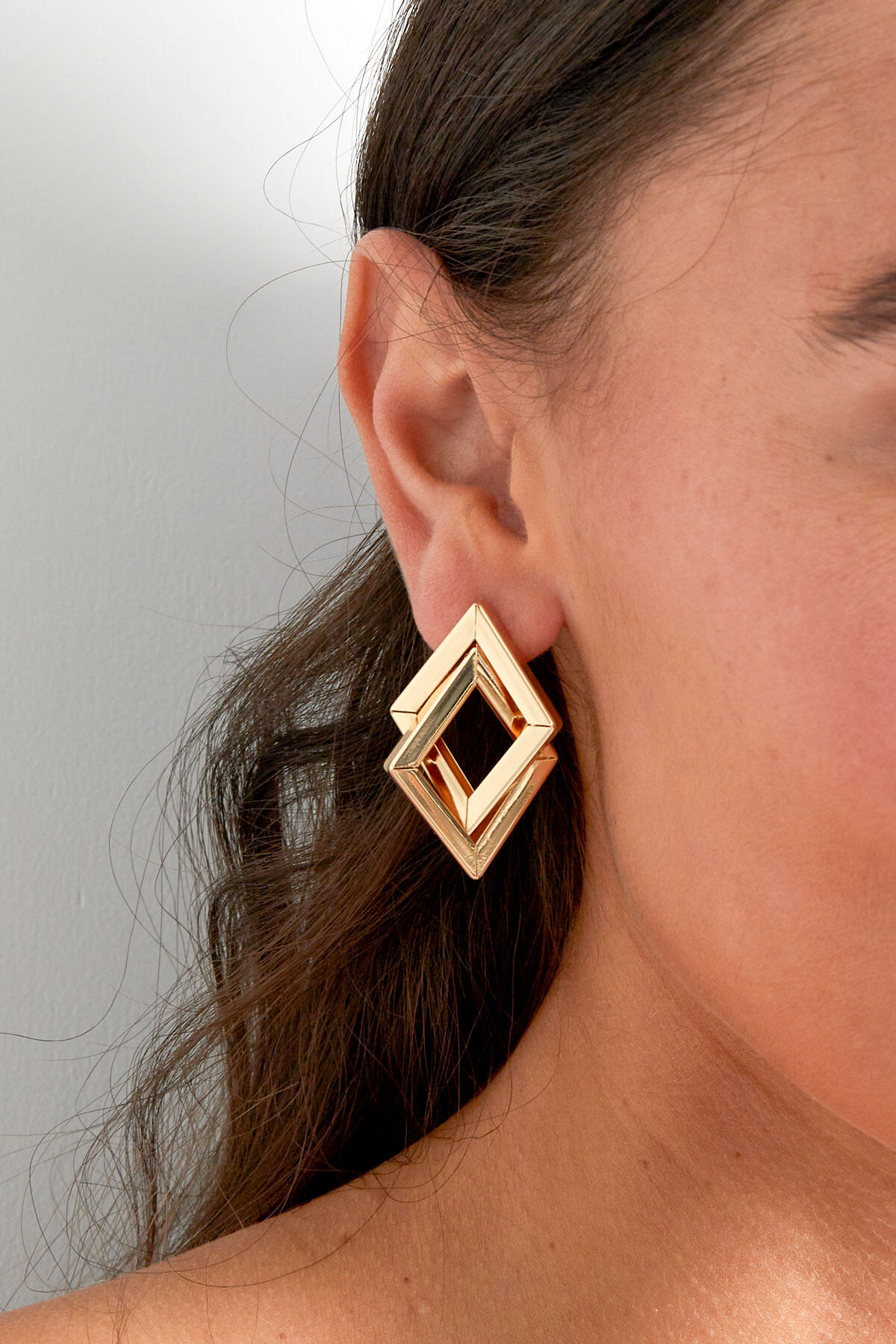 pendientes dobles de diamantes Imagen3