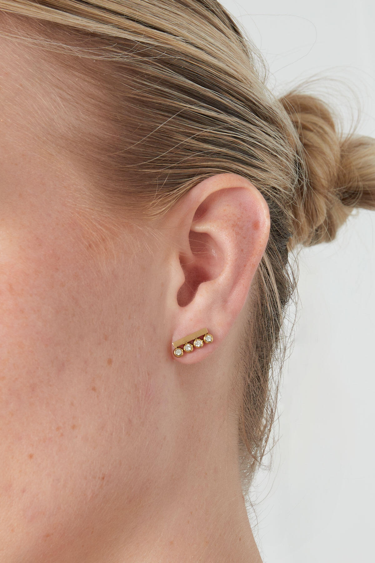 Ohrstecker mit fünf Diamanten
