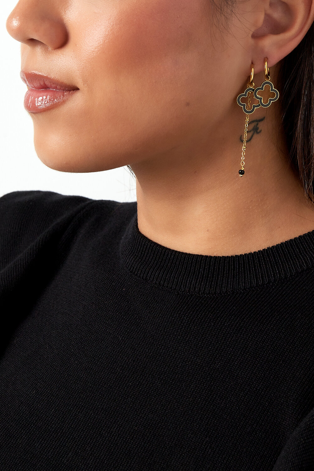 Boucles d'oreilles trèfle éclat h5Image2