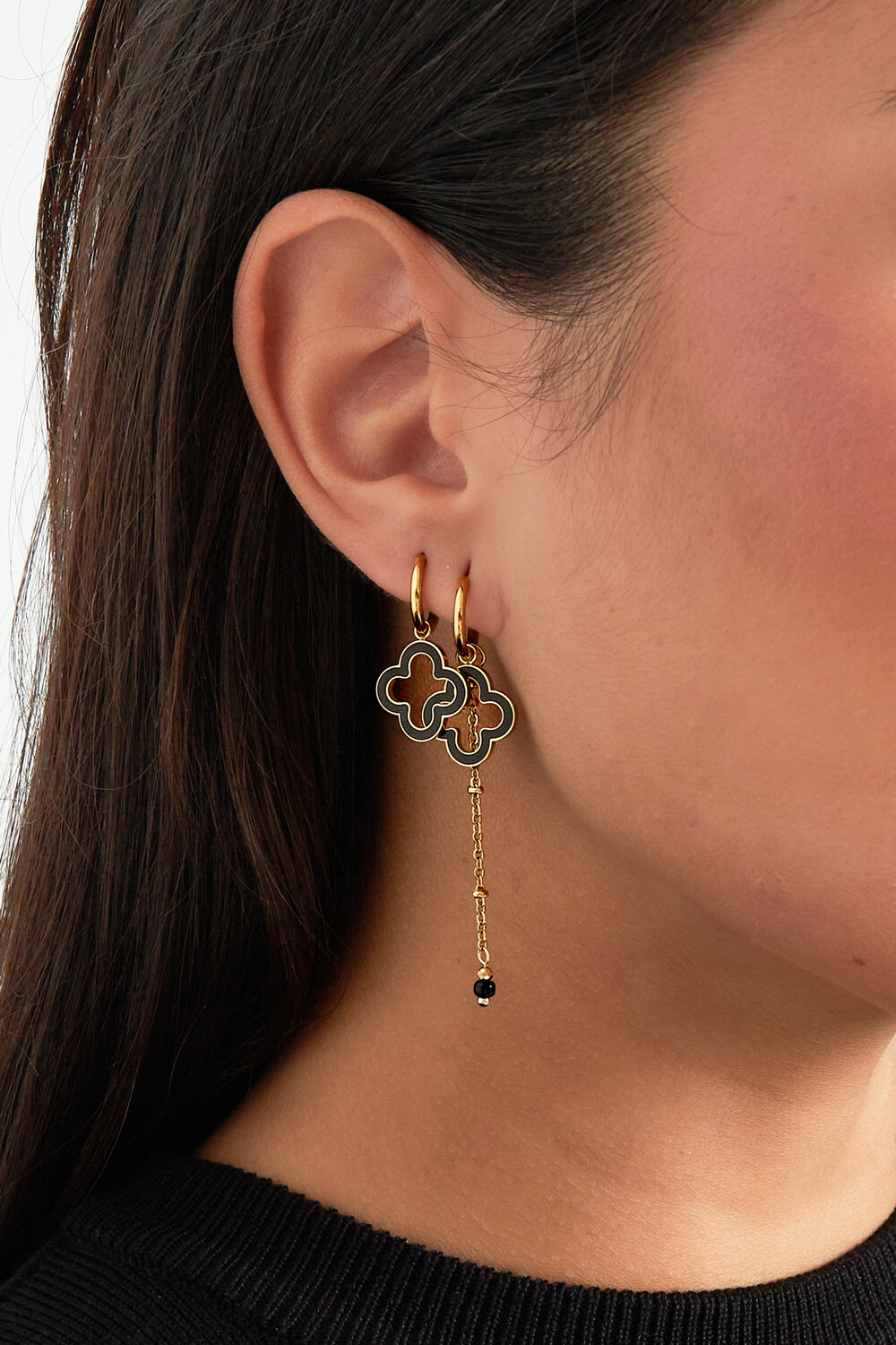 Boucles d'oreilles trèfle éclat h5Image3