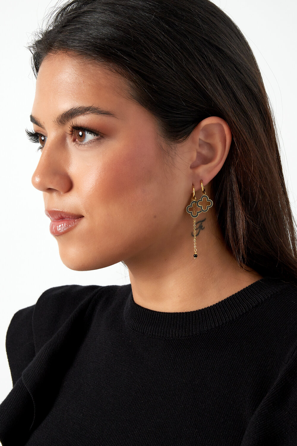 Boucles d'oreilles trèfle éclat h5Image4