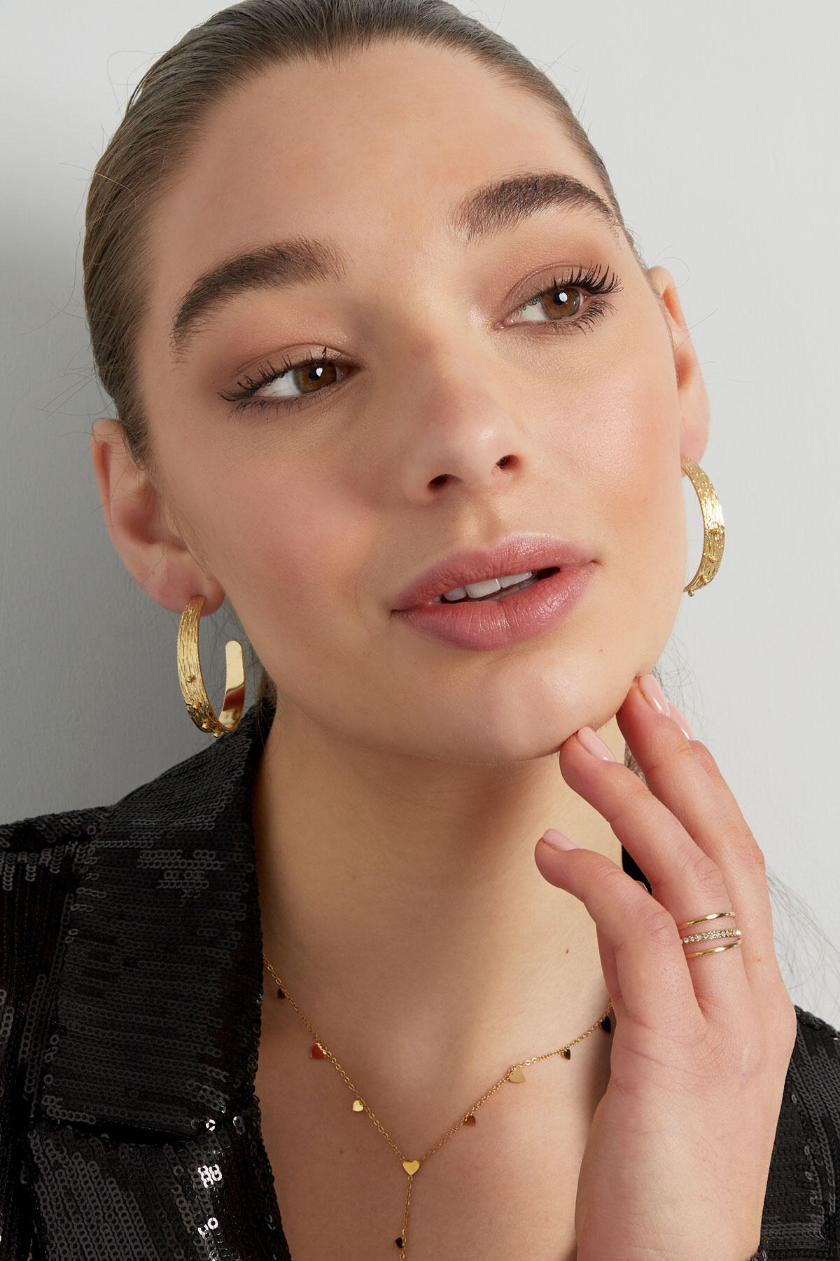 oorbellen maan studs Afbeelding2