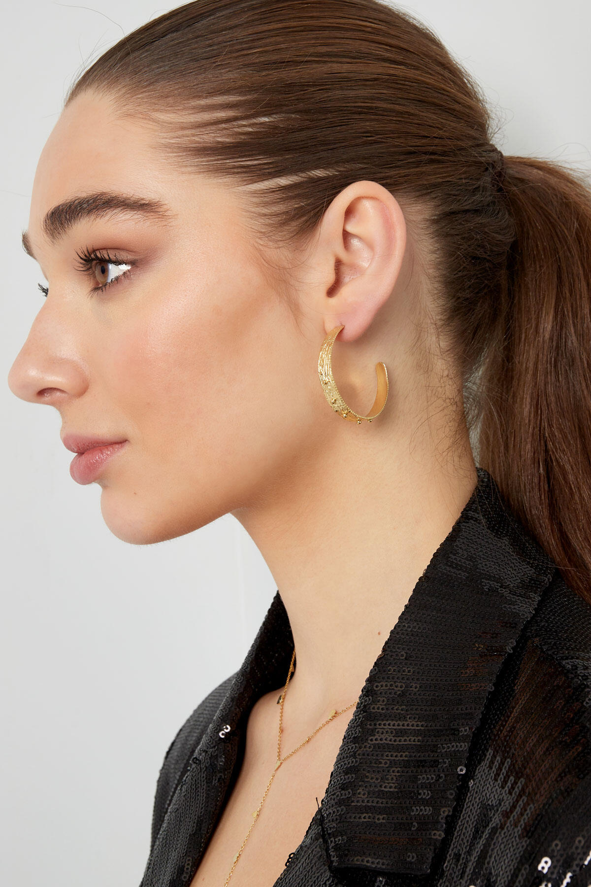 oorbellen maan studs Afbeelding4