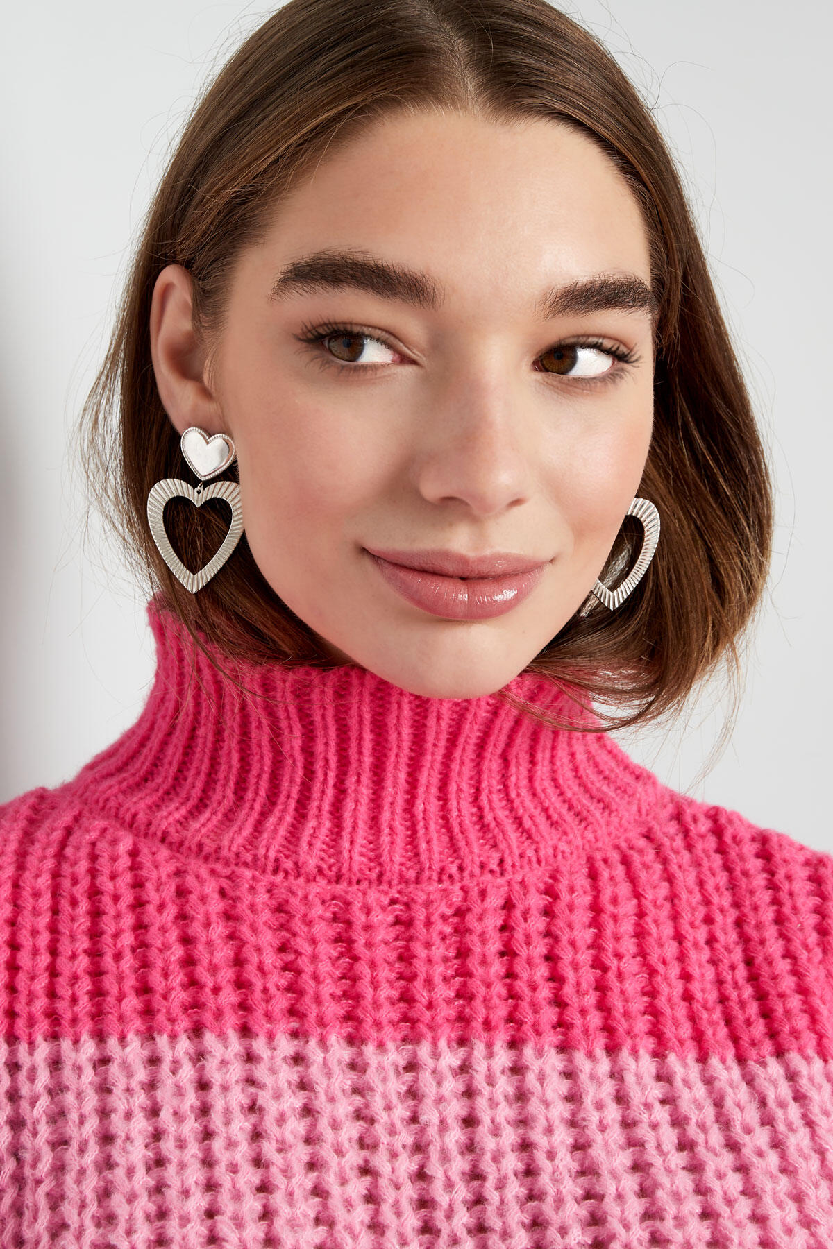 pendientes de doble corazón Imagen4