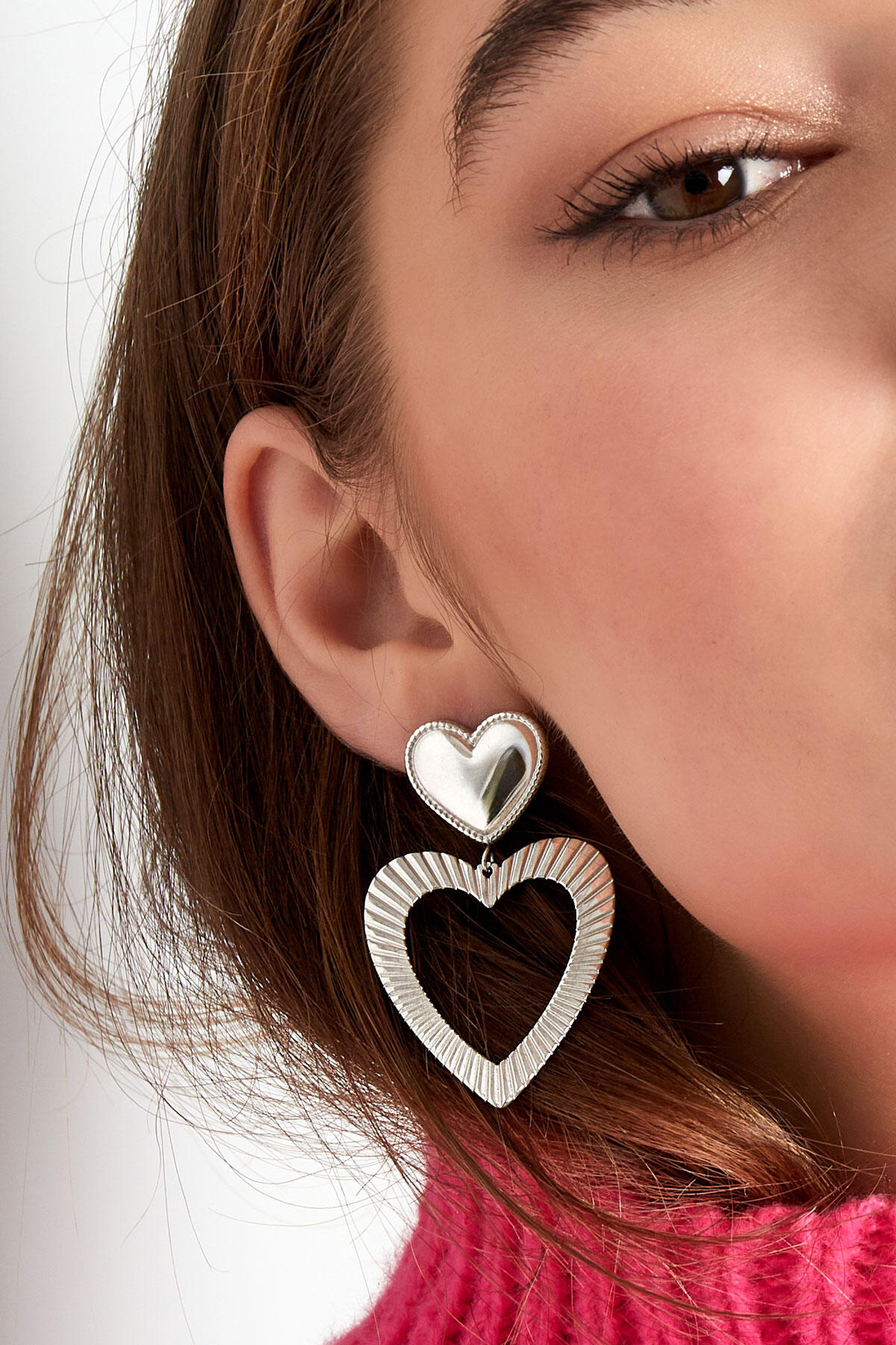 pendientes de doble corazón h5 Imagen3