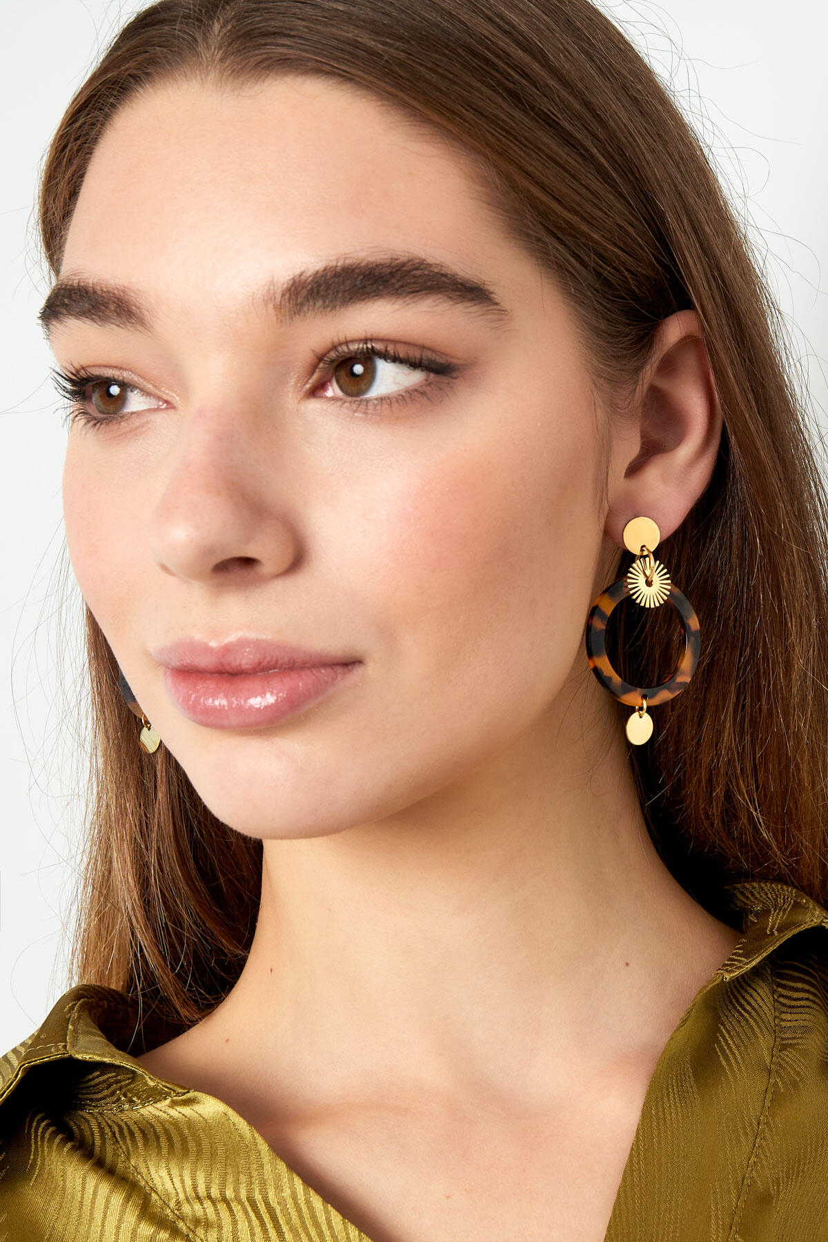 circle earrings with print Picture4