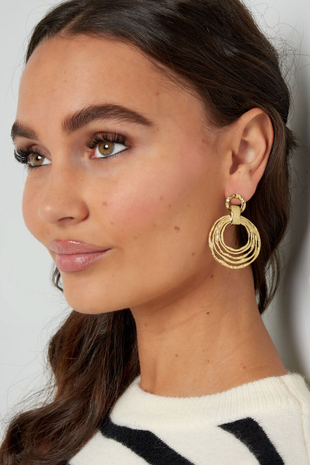 Earrings circles - Silver Color color 2