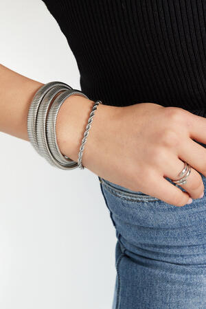 Bracciale unisex ritorto grosso - Colore oro-4.0MM h5 Immagine2