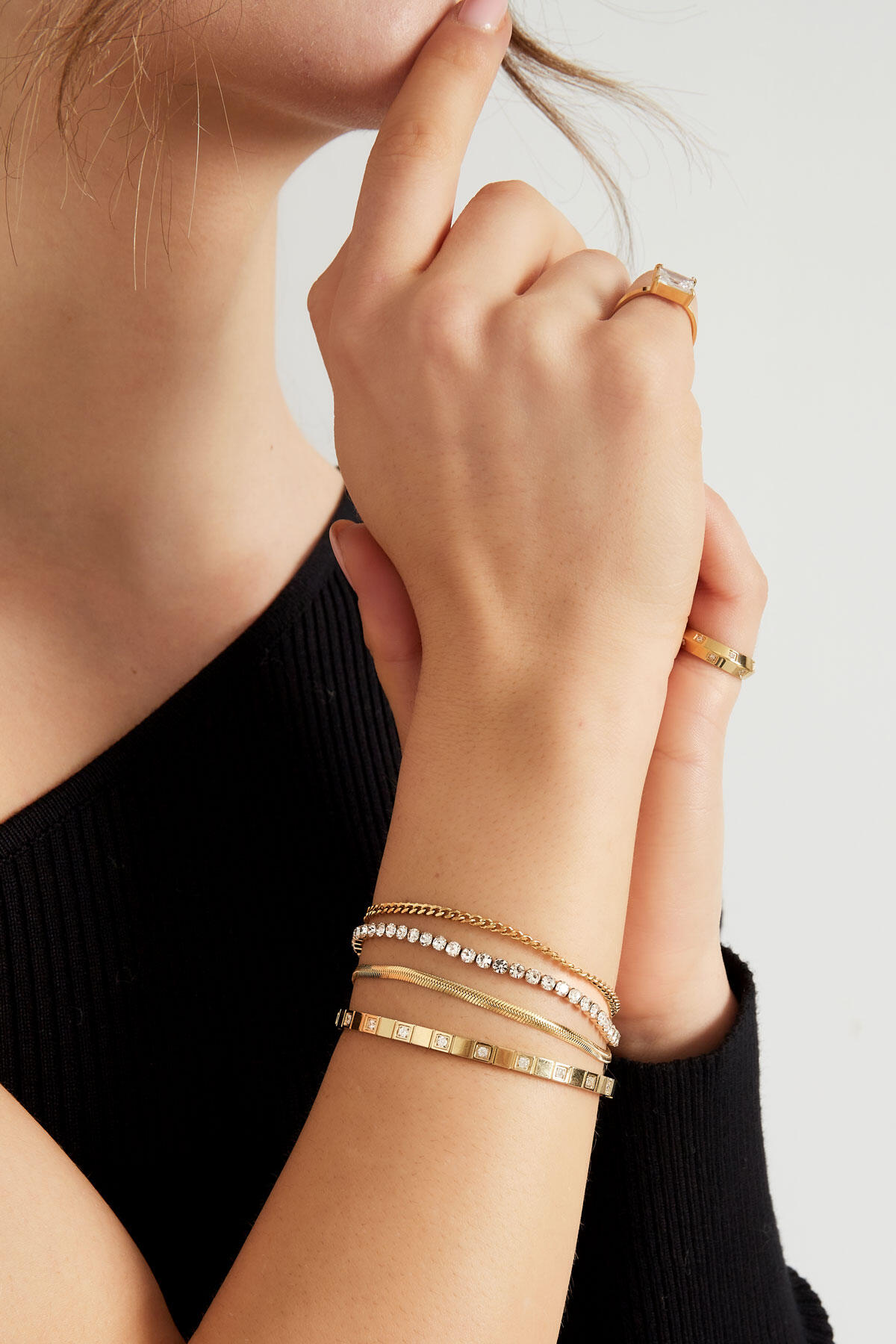 bracciale doppio strato di pietre Immagine2