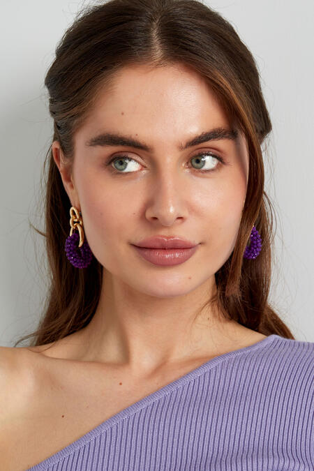 Double Earring With Beads 2