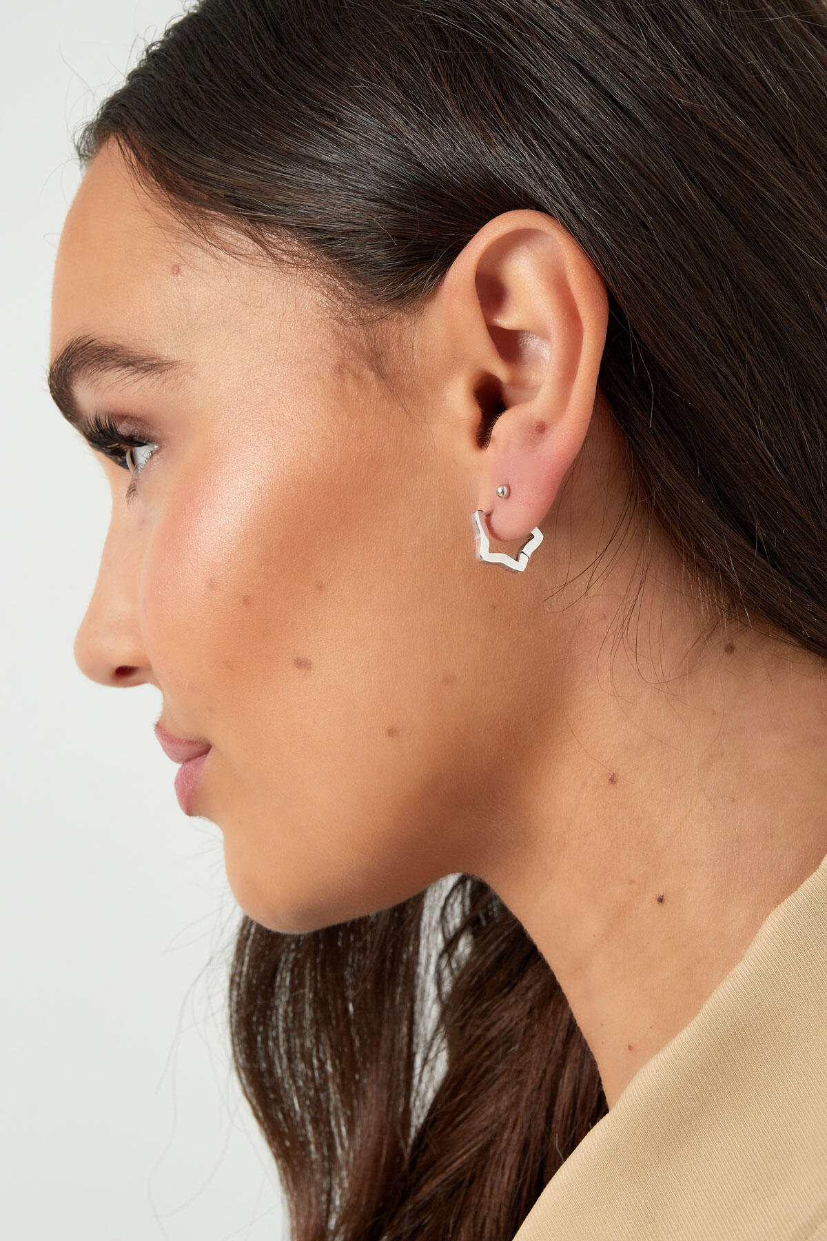 Basic ster oorbellen Goud kleur - klein h5 Afbeelding4