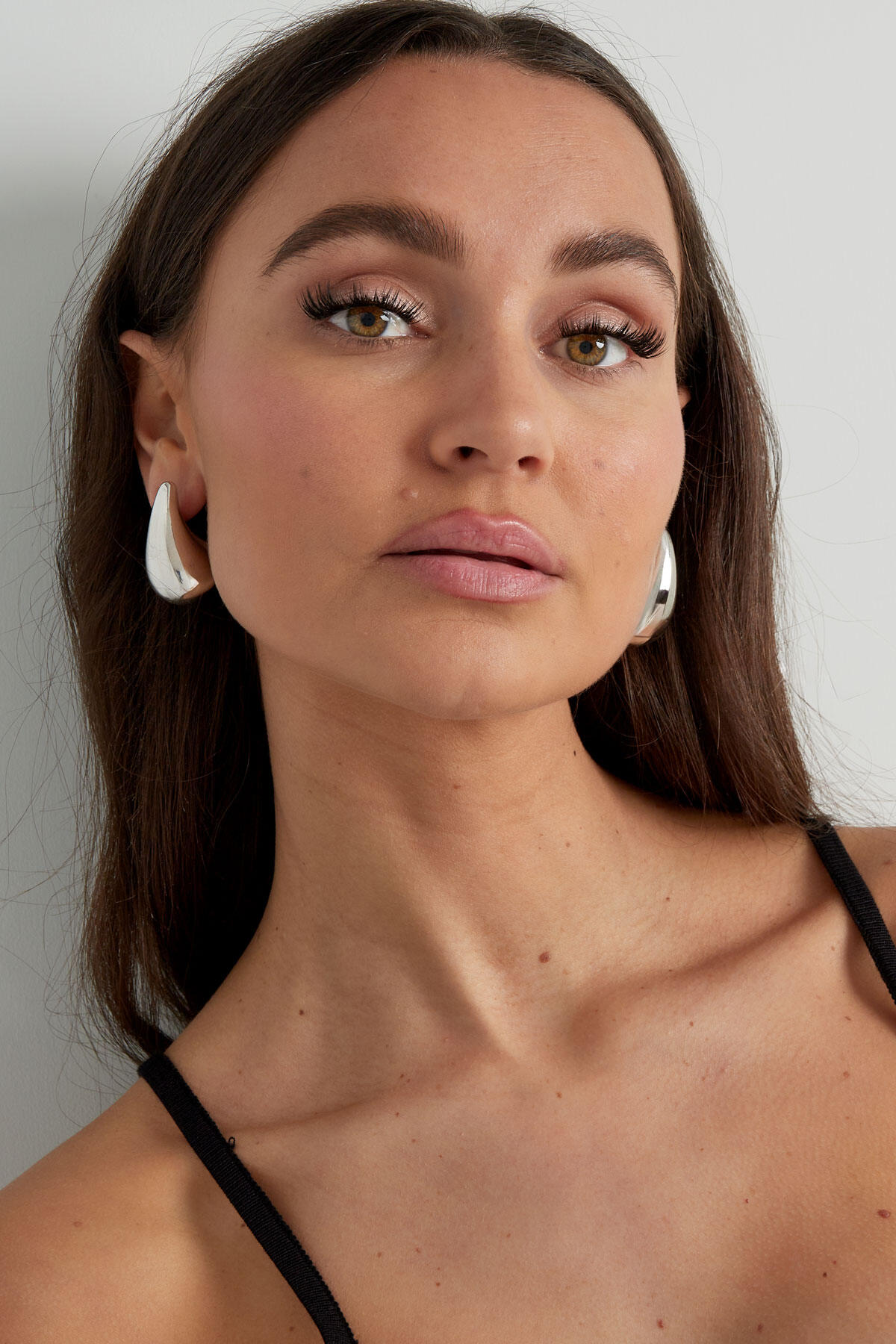 Boucles d'oreilles pendantes grandes - doré
