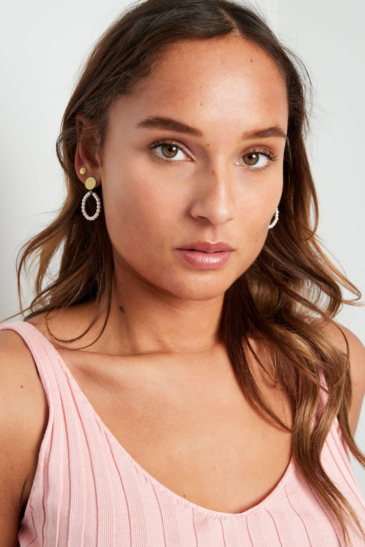 earrings round pearl