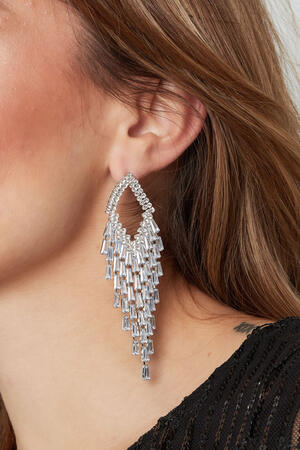 Oorbel sparkly ruit zilver - zirkoon koper h5 Afbeelding3