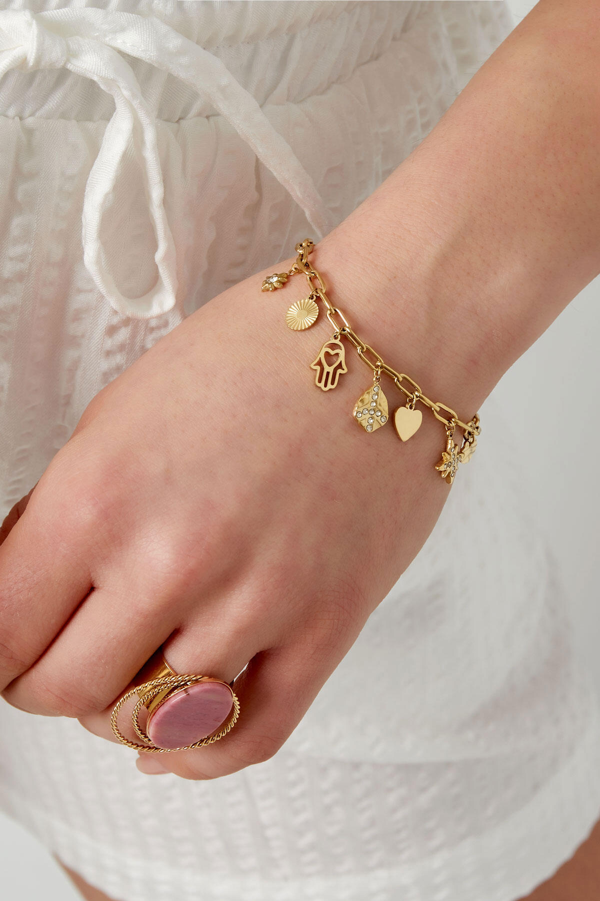 Charm-Armband „Heiliges Leben“ – Silber