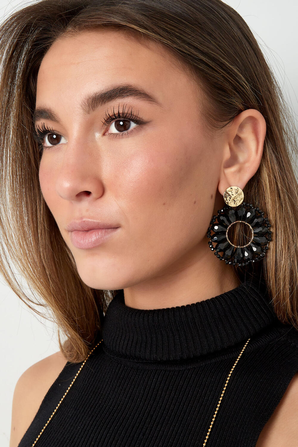 Boucles d’oreilles en forme de marguerite h5Image4