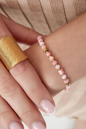 Farbenfrohes Festivalarmband - blau/Goldfarbe h5 Bild2
