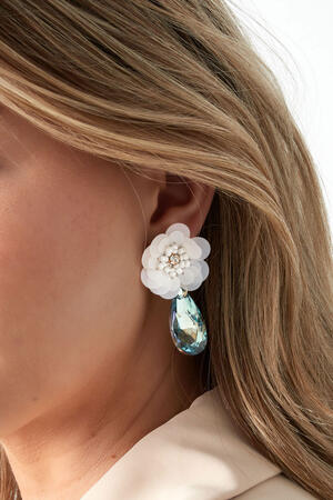 Damla çiçekli küpe Earrings h5 Resim3