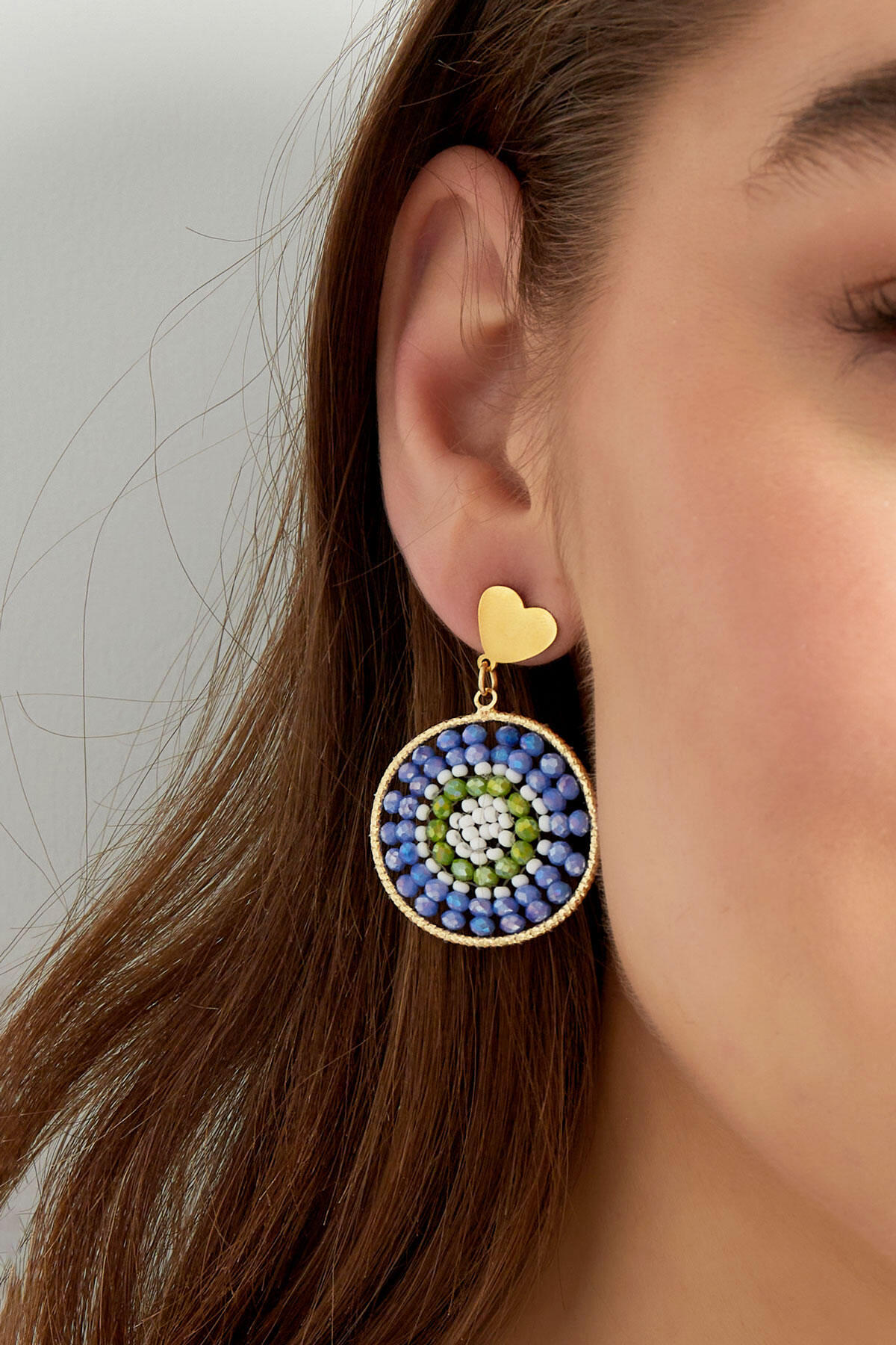 Boucles d'oreilles mandala avec coeur h5 Image3