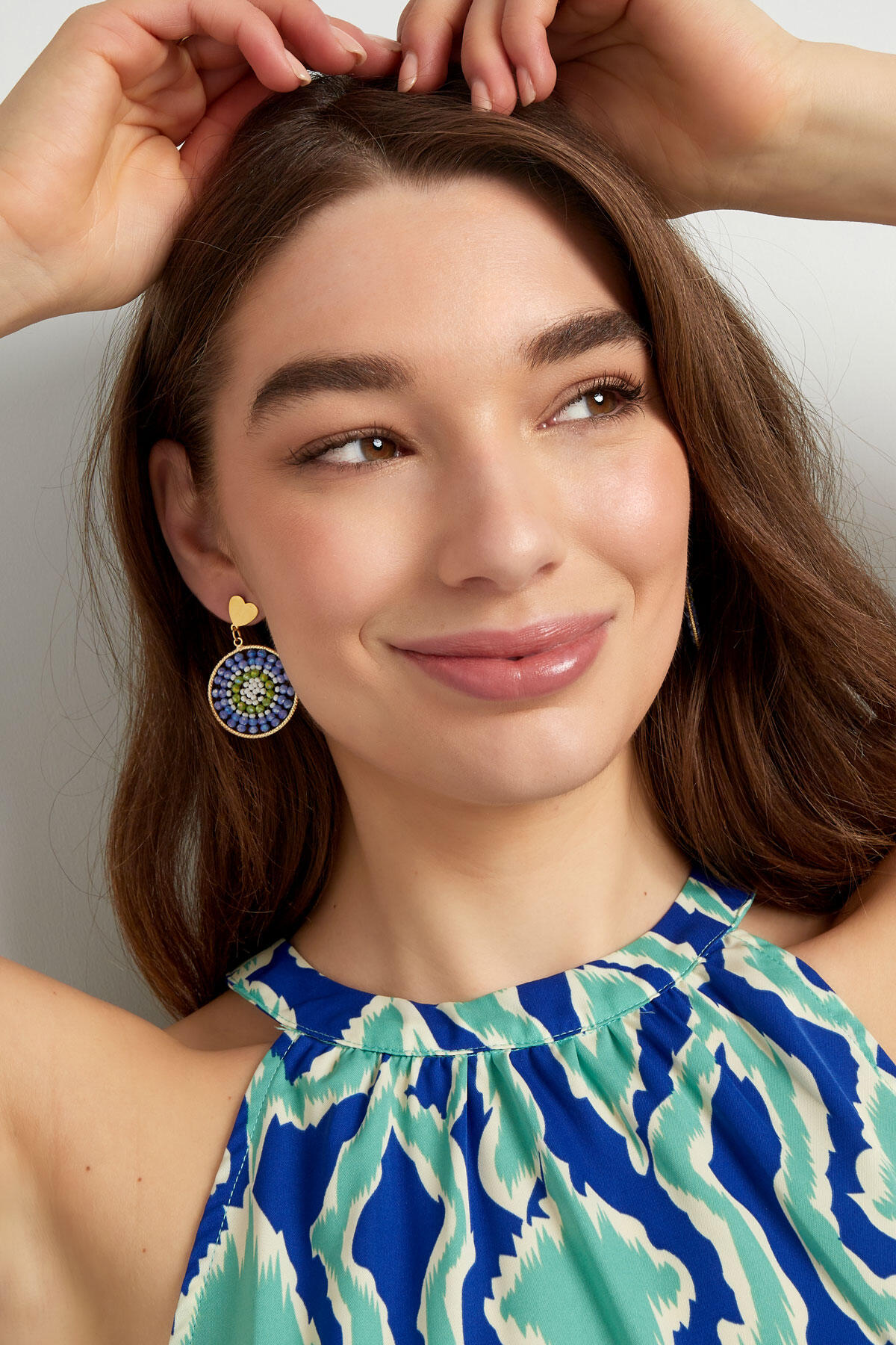 Boucles d'oreilles mandala avec coeur h5 Image2