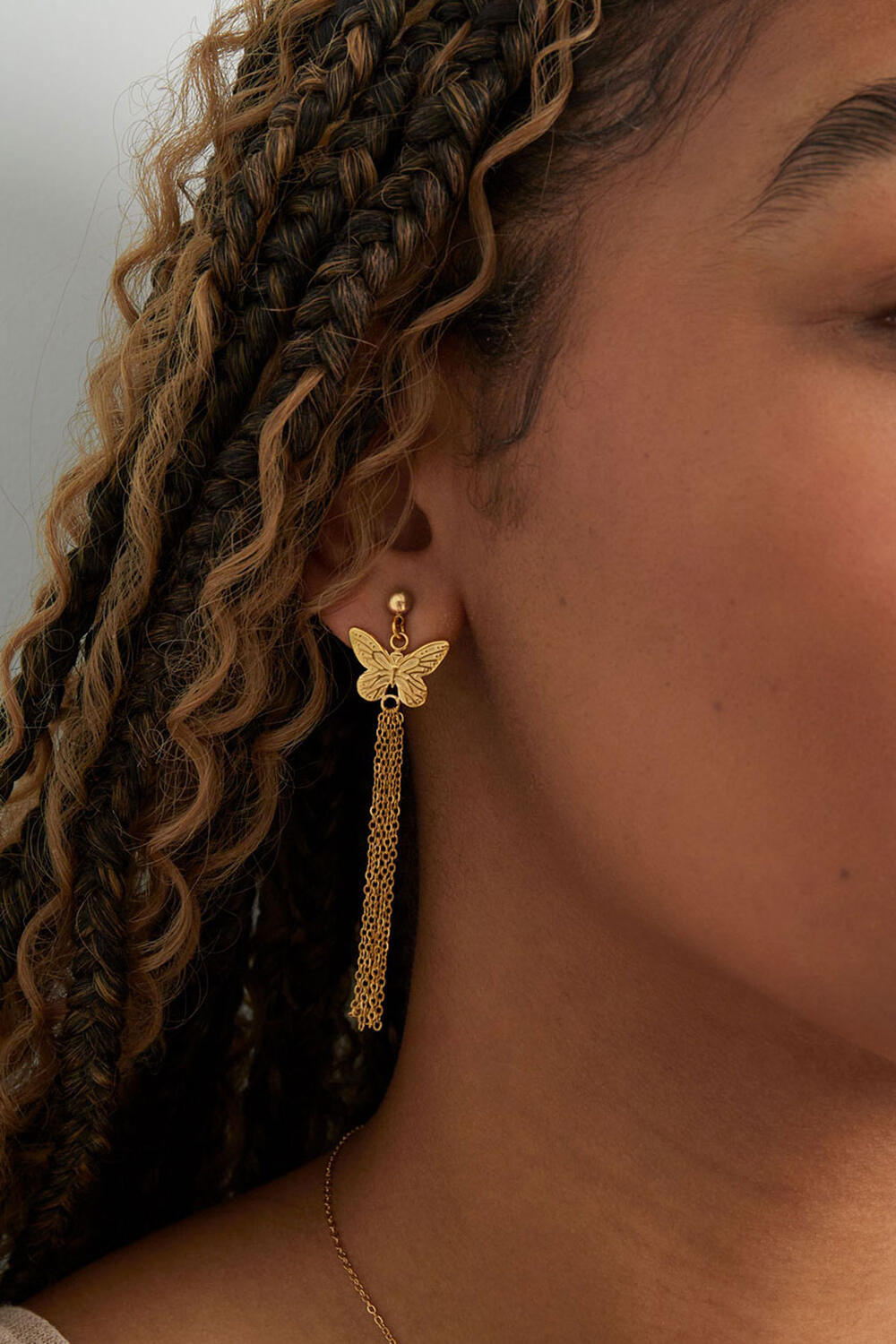 butterfly earrings with chains h5Picture3