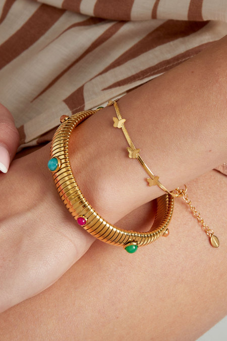 flat link bracelet with butterfly charms 2
