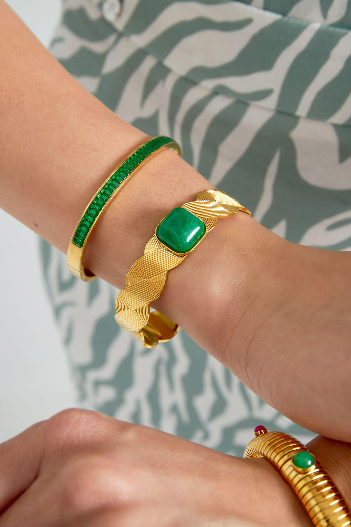 Böhmisches Zen-Armband – Goldfarbe - Goldfarbefarbe h5 Bild2