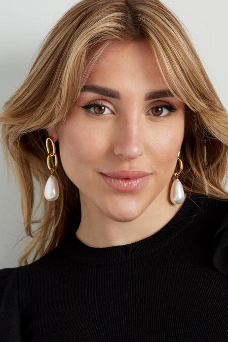 ring earring with pearl pendant 2