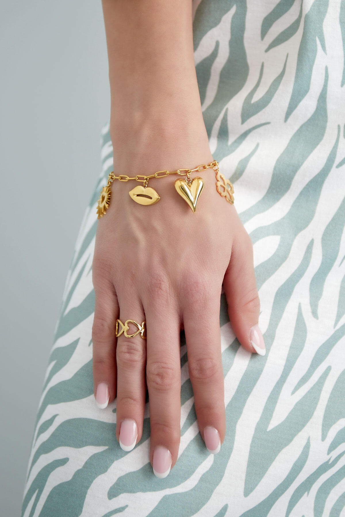 charm bracelet floral lovers