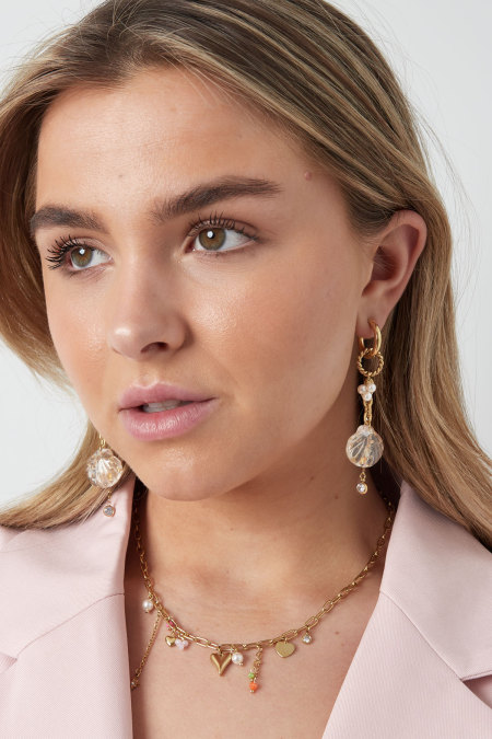 Shell Earrings With Charms 2
