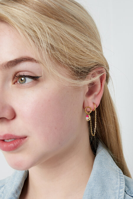 double earrings with charms 2