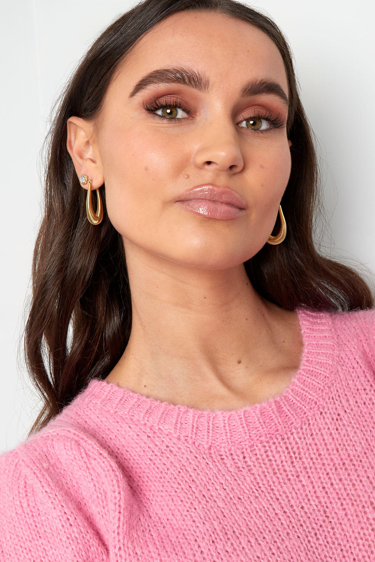 structured hanging earrings