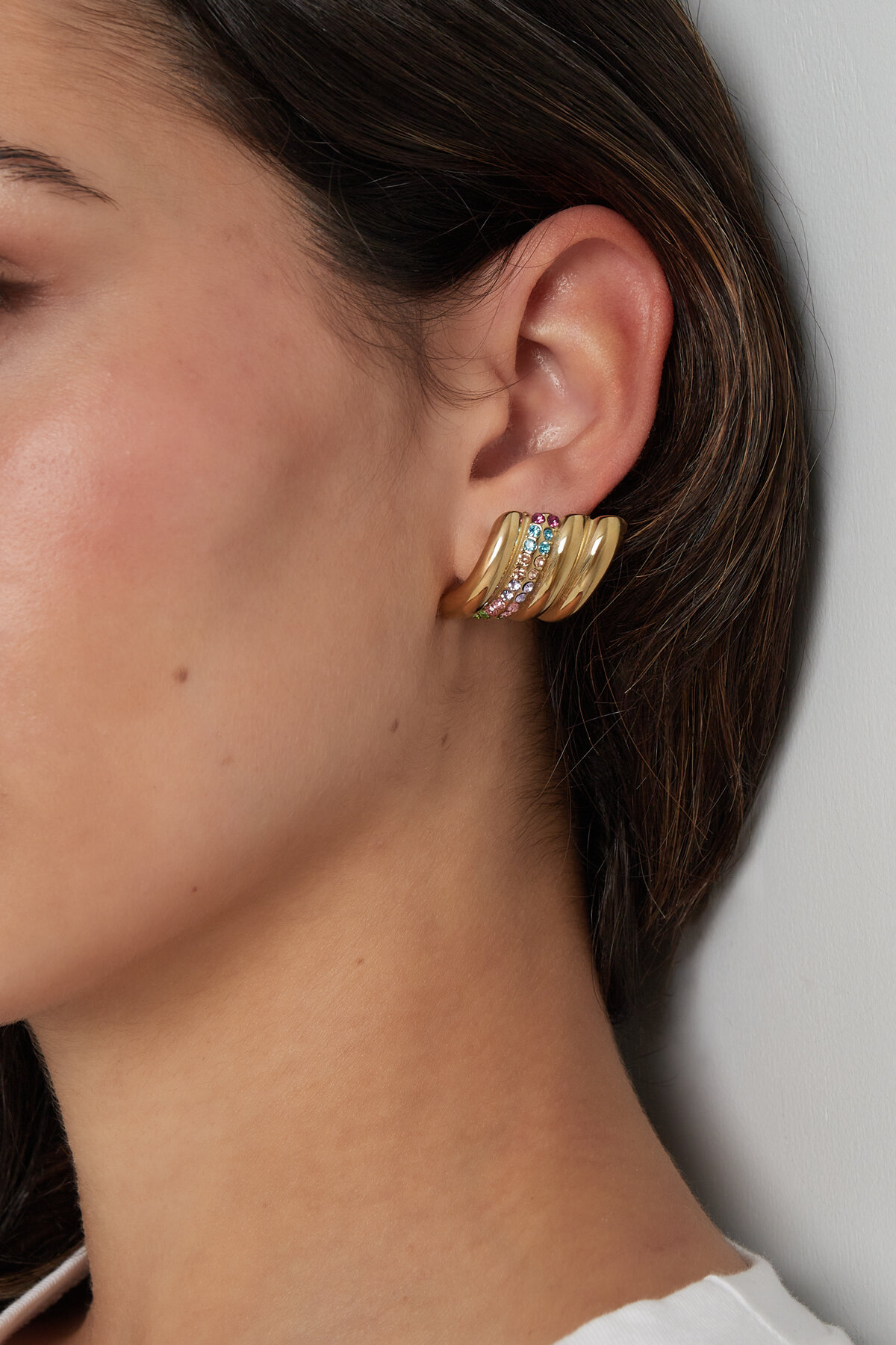 Earrings twisted times - multi