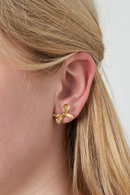 upside down bow earrings