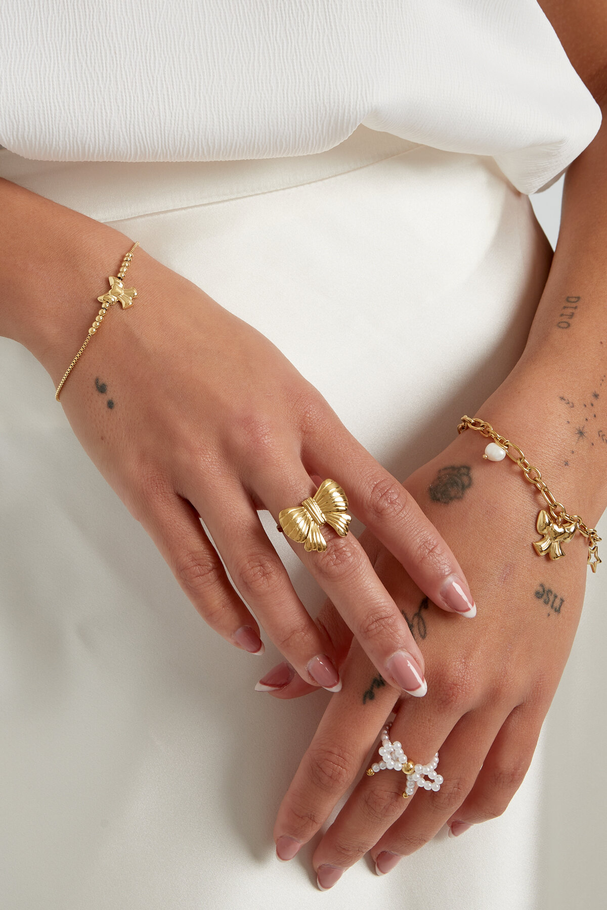 cute strik met kralen armband Afbeelding2