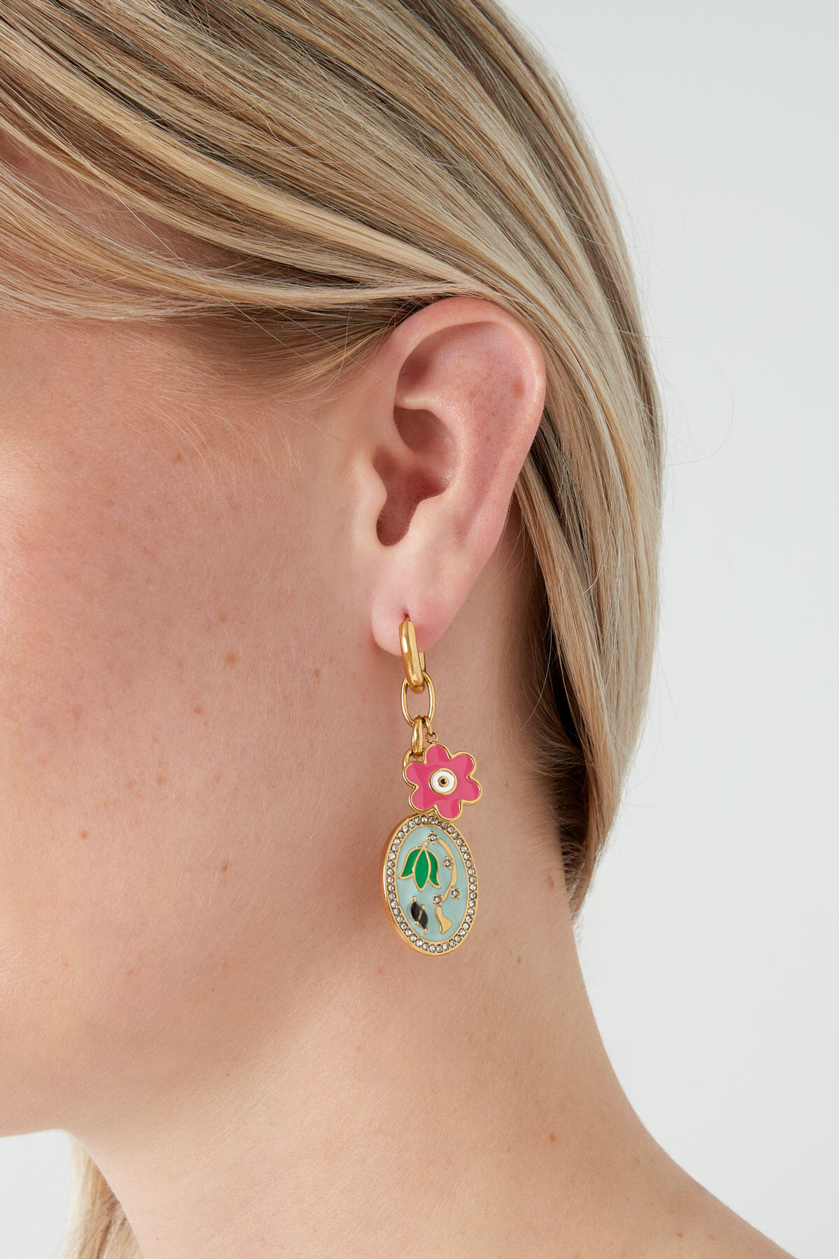 earrings flower bouquet