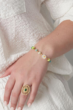 Bracelet colCouleur oré oasis verte - Couleur or vert h5 Image2