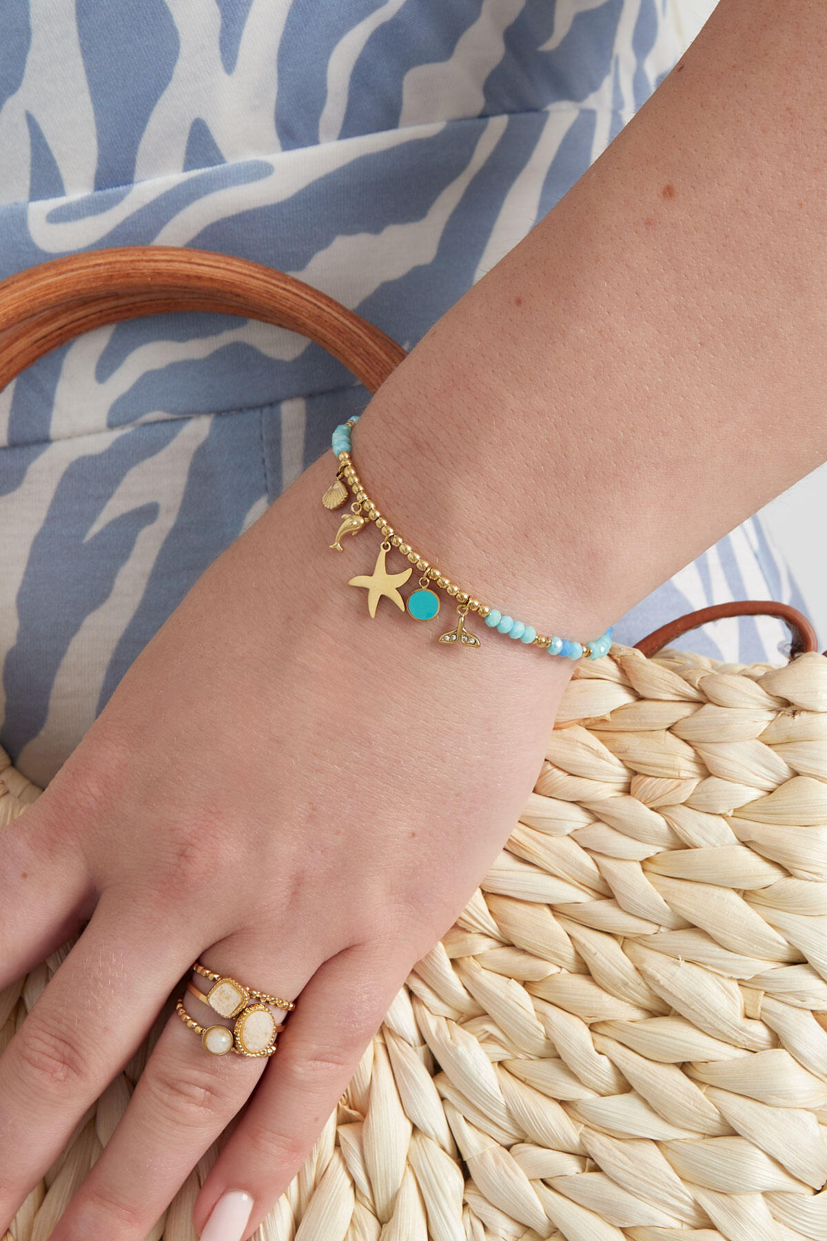 Bracciale ocean blues - Colore oro blu h5 Immagine2