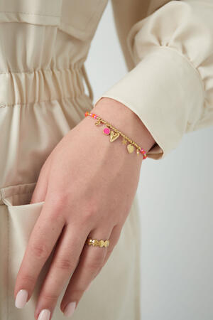 Bracelet summer smile - pink orange h5 Picture2