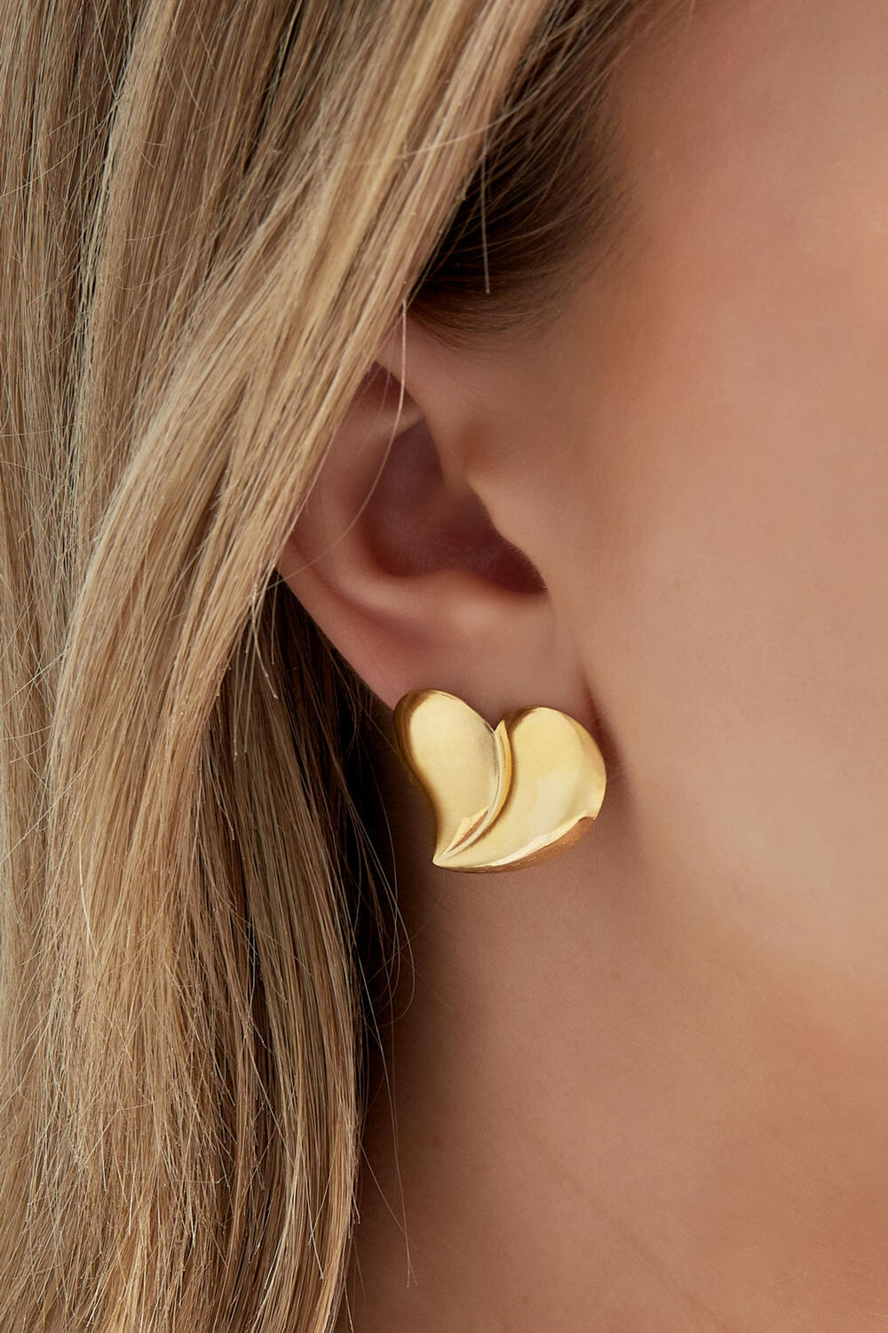 pendientes corazón cromado h5Imagen3