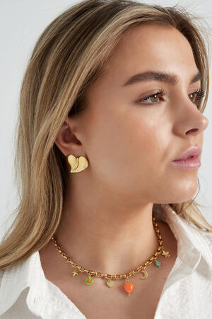 pendientes corazón cromado h5 Imagen4