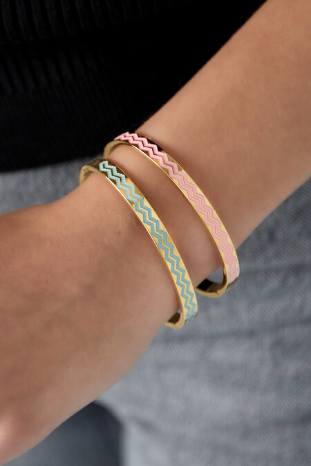 Slave bracelet with waves print 2