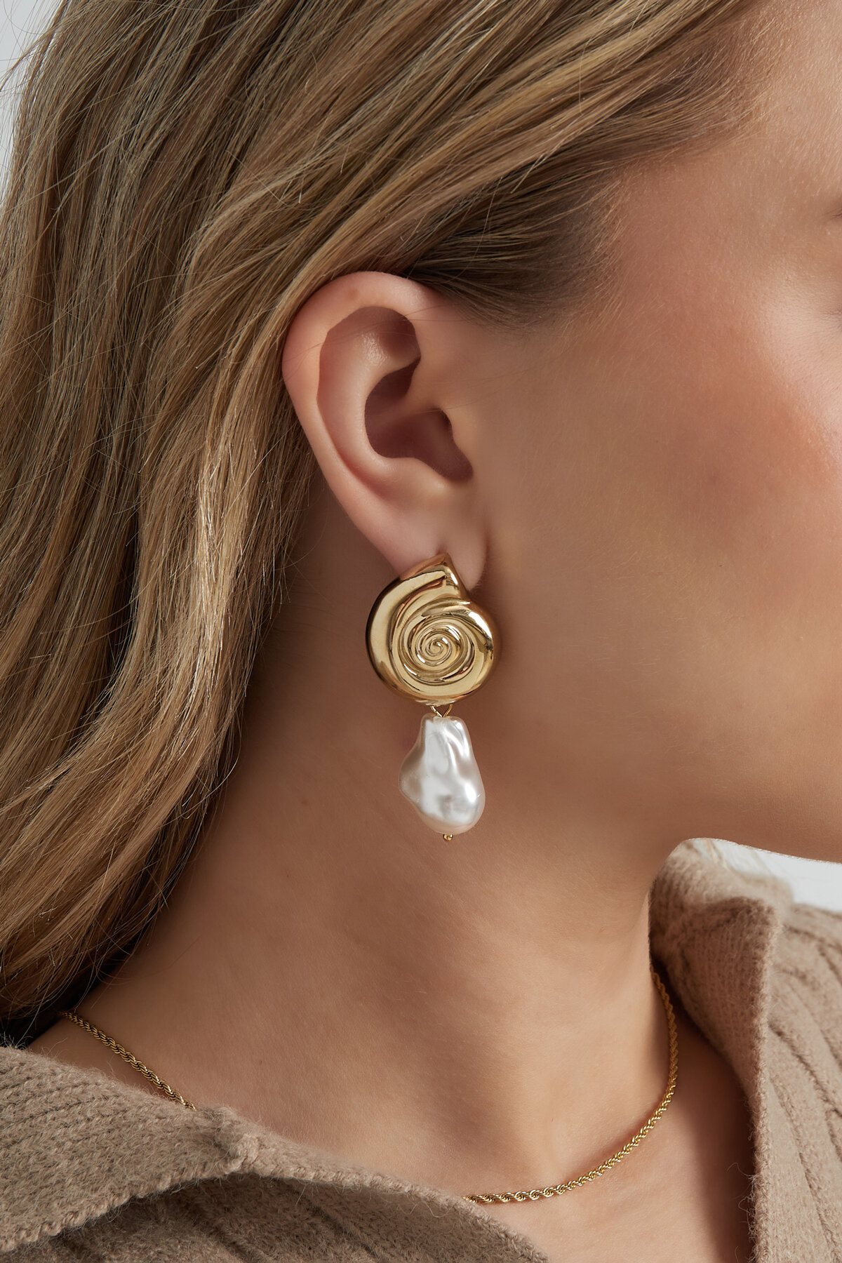 earrings pearl shell 2