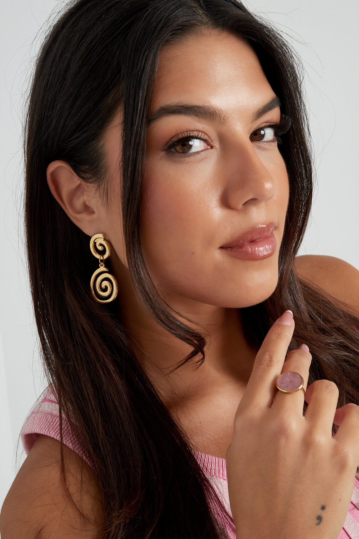 boucles d'oreilles vague tourbillonnante h5 Image4