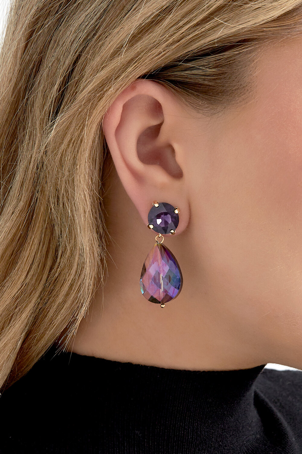 Oorbellen posh pardon - blauw bruin h5Afbeelding2