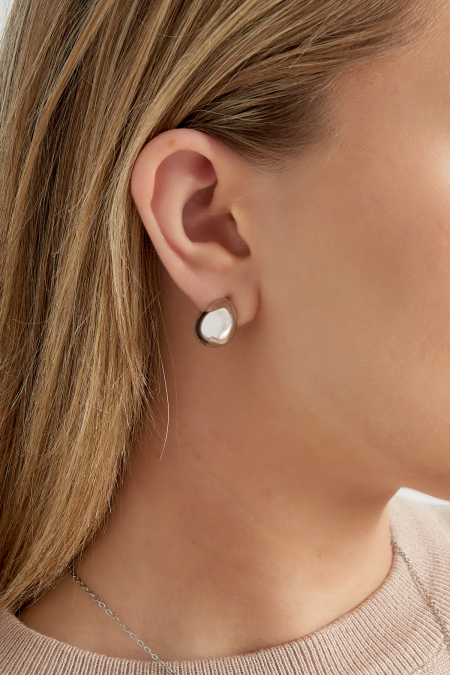 Earrings Drop Shape - Silver Color Color 2