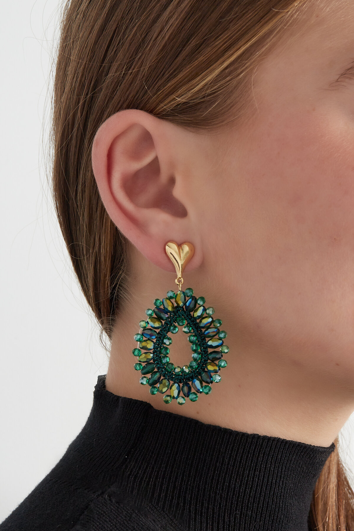 Beaded Love earrings 2