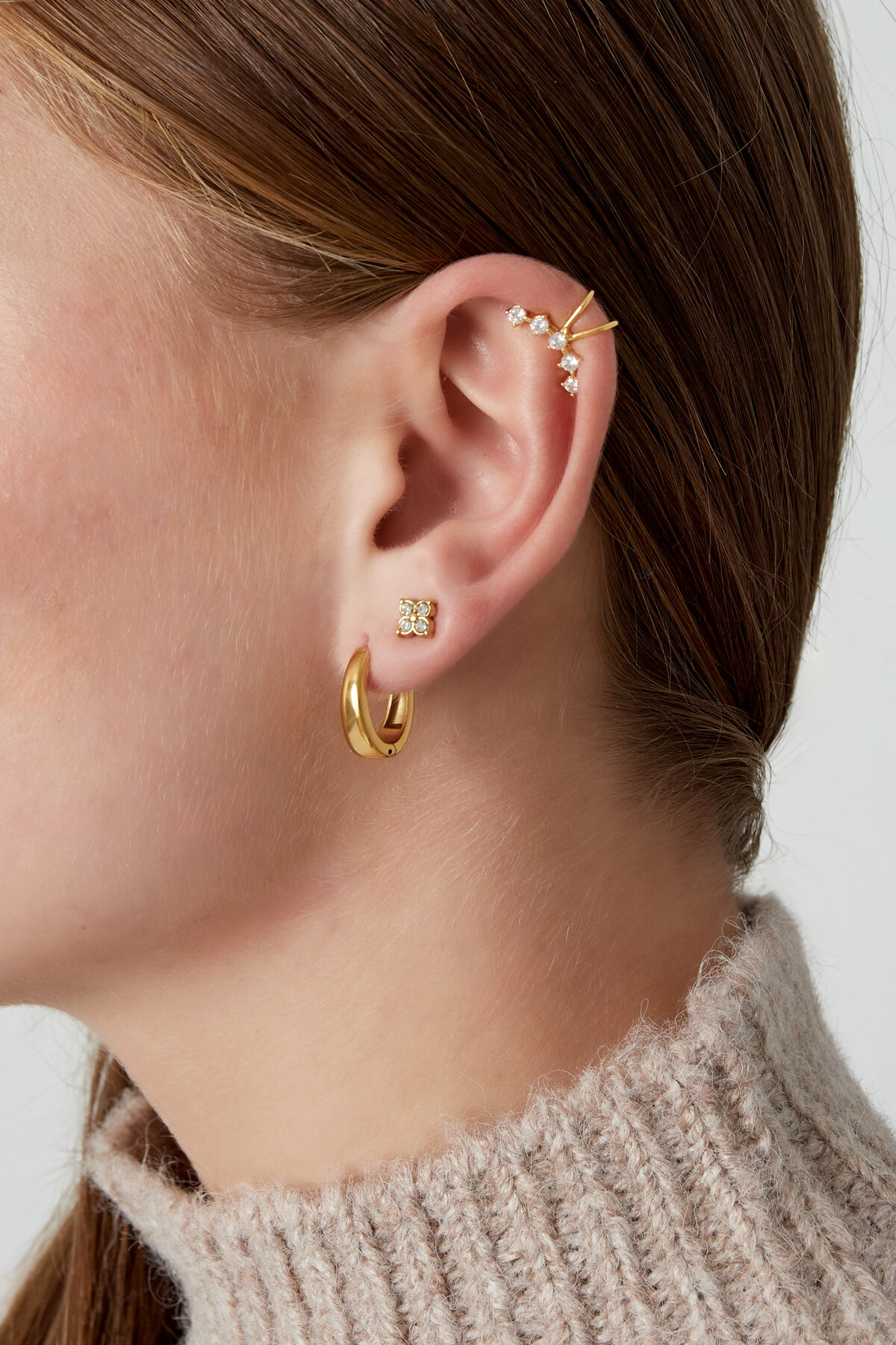 Earcuff Elegant Chic - Silver Color color Picture3