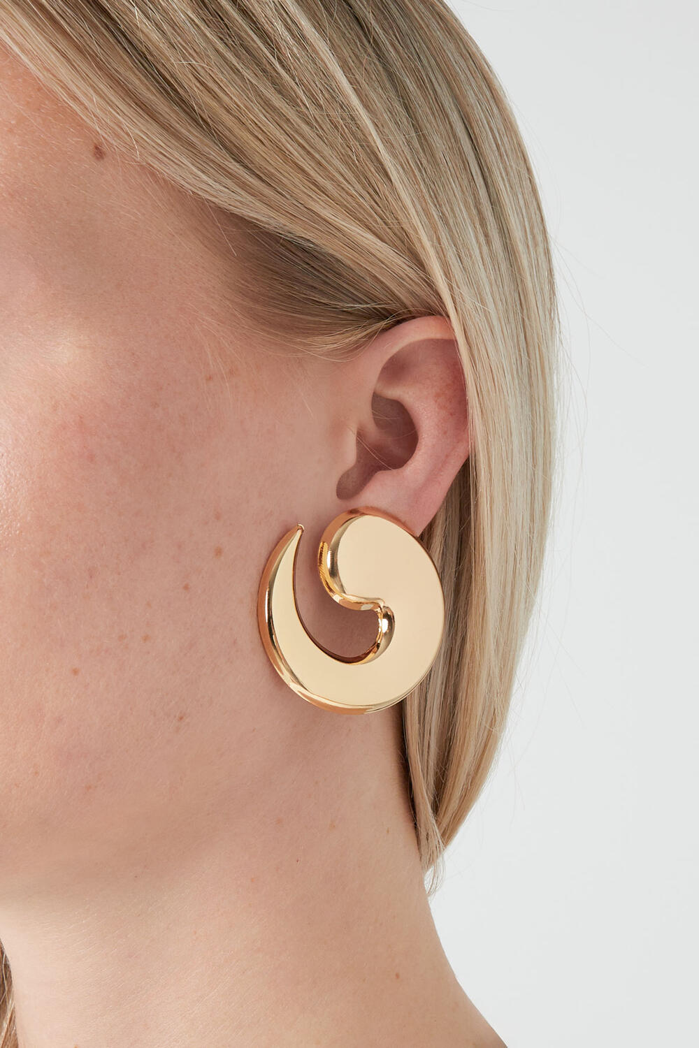 Boucles d'oreilles grosse vague - doré h5Image2
