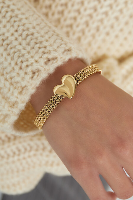 bangle bracelet heart